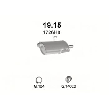 глушитель на Peugeot 406 1.6, 1.8-1.8i 8V, 1.8i 16V, 95-01 