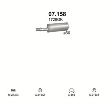 глушитель на Peugeot J5 2.5 D-2.5 Turbo Diesel 88-94
