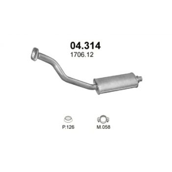 ГЛУШИТЕЛЬ Peugeot Partner 1.9 D-1.9 Diesel 99-08