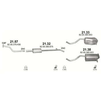 глушитель на RENAULT GRAND MODUS, 04 - 12