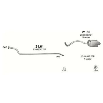 глушитель на RENAULT GRAND SCENIC (III), 09 - 16