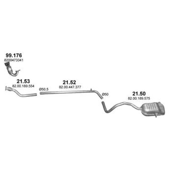 глушитель на RENAULT MEGANE (II), 03 - 08