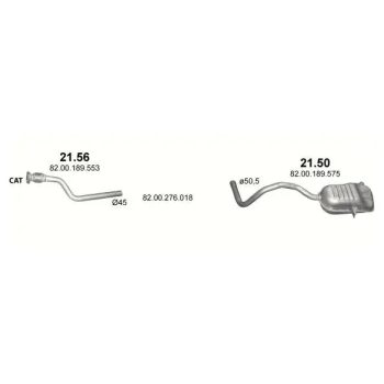 глушитель на RENAULT MEGANE (II), 03 - 08