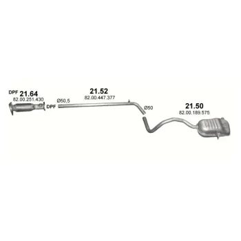 глушитель на RENAULT MEGANE (II), 03 - 08