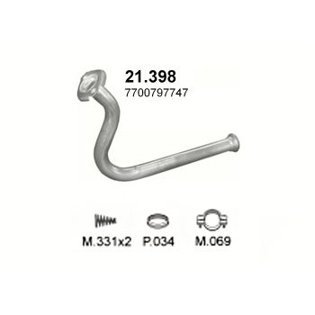глушитель на Renault R19 TR, GTR, TS, GTS, TRE, RL, RN, Chamade, 88-96 