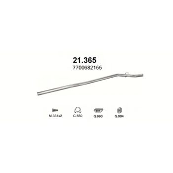 глушитель на Renault R9 C, TC, TL , GTC, TCEB B, TLE 81-83