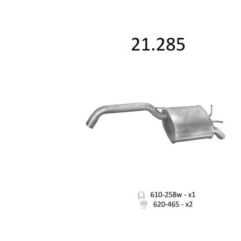 глушитель на RENAULT SAFRANE (I), 96 -