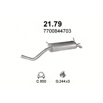 глушитель на Renault Scenic I 1.9 Diesel 95-02