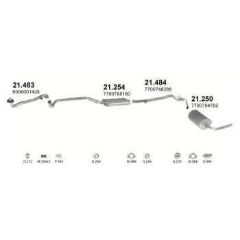 глушитель на RENAULT TRAFIC (I), 81-01