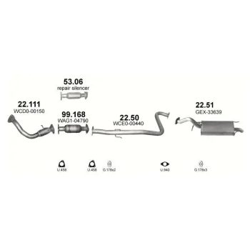 глушитель на ROVER 25, 00 - 05