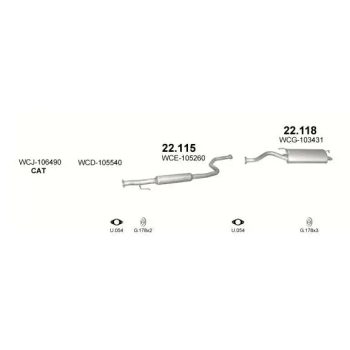 глушитель на ROVER 45 (I), 00 - 05