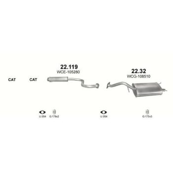 глушитель на ROVER MG ZR, 01-05