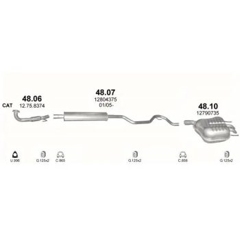 ГЛУШИТЕЛЬ SAAB 9-3 (II), 03 -
