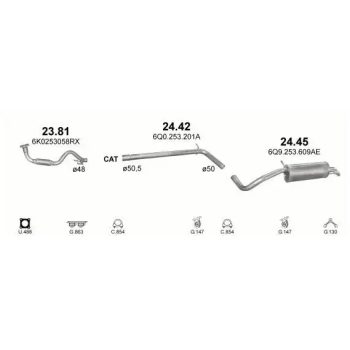 глушитель на SEAT CORDOBA (II), 02 - 08