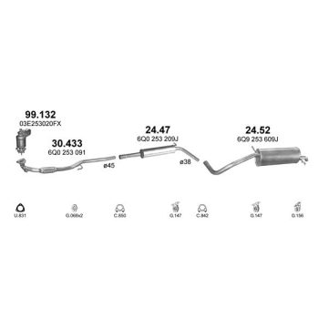 ГЛУШИТЕЛЬ SEAT CORDOBA 1.2