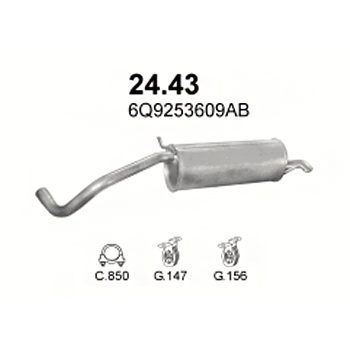 ГЛУШИТЕЛЬ Seat Cordoba 1.4i-16V 03-07