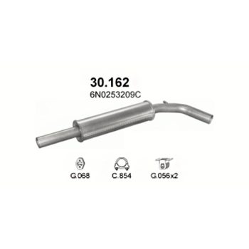 глушитель на Seat Ibiza 1.4i 09-11