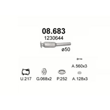 глушитель на Seat Ibiza 1.9 D-1.9Turbo Diesel, 1.9 TDi Turbo Diesel, 1.9 SDi Diesel 95-99