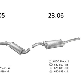 глушитель на SEAT TOLEDO (I), 91 - 99