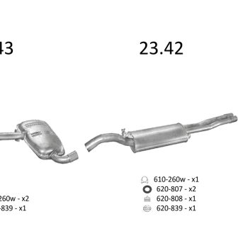 глушитель на SEAT TOLEDO (I), 91 - 99