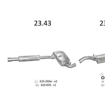 глушитель на SEAT TOLEDO (I), 91 - 99