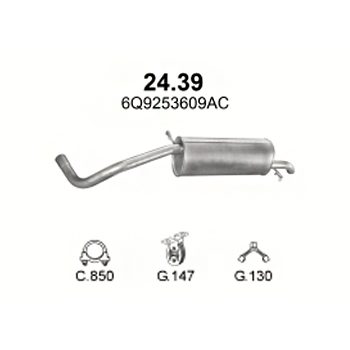 ГЛУШИТЕЛЬ SKODA FABIA (6Y), 99 - 07