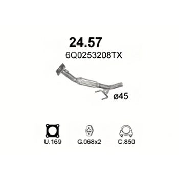 глушитель на Skoda Fabia 1.0i, 1.4i 99-03