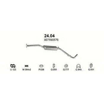 глушитель на Skoda Favorit 1.3, 136L, Foreman 89-96