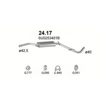 глушитель на Skoda Felicia 1.6-M. AEE 94-01