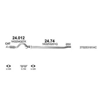 глушитель на SKODA SUPERB (II), 08 -15