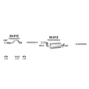 глушитель на SKODA YETI (I), 10 - 18