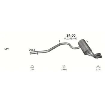 глушитель на SKODA YETI (I), 10 - 18