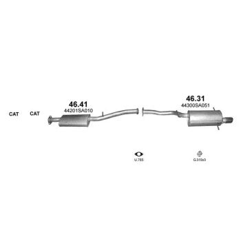 ГЛУШИТЕЛЬ SUBARU FORESTER (II), 06 - 08