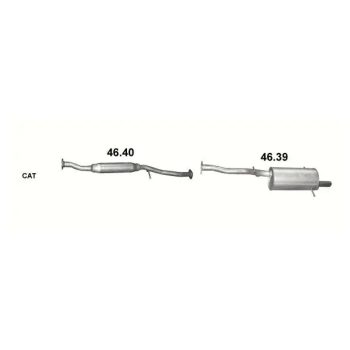 глушитель на SUBARU IMPREZA (III), 07 -12