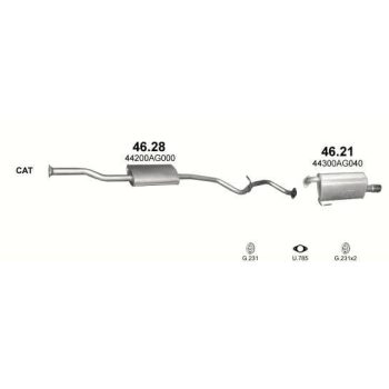 ГЛУШИТЕЛЬ SUBARU LEGACY (IV), 03 - 04