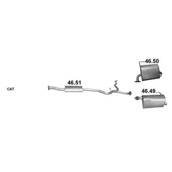 глушитель на SUBARU LEGACY (VI), 14 -