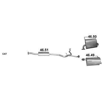 глушитель на SUBARU OUTBACK (IV), 10 - 14