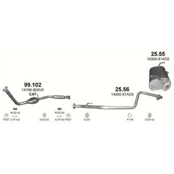 ГЛУШИТЕЛЬ SUZUKI JIMNY (FJ), 98 -