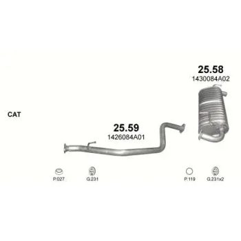 глушитель на SUZUKI JIMNY (FJ), 98 -