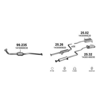 глушитель на SUZUKI SWIFT (II), 88-95