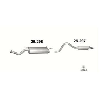 глушитель на TOYOTA LAND CRUISER (J100), 98 - 07