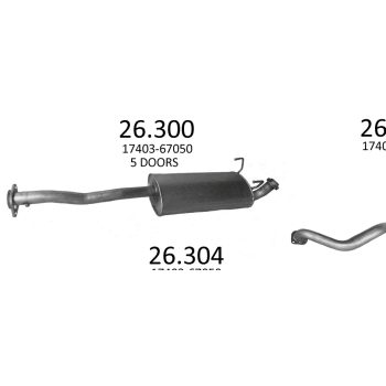 ГЛУШИТЕЛЬ TOYOTA LAND CRUISER (J100), 96 - 02