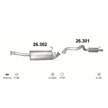 ГЛУШИТЕЛЬ TOYOTA LAND CRUISER (J100), 96 - 02