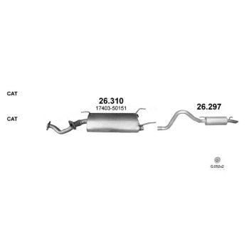ГЛУШИТЕЛЬ TOYOTA LAND CRUISER (J100), 98 - 07
