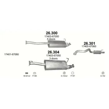 ГЛУШИТЕЛЬ TOYOTA LAND CRUISER (J100), 96 - 02