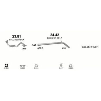 ГЛУШИТЕЛЬ VW FOX (II), 05 - 09