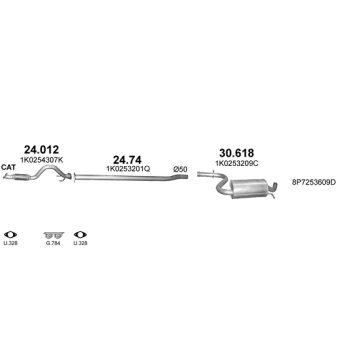 глушитель на VW GOLF V