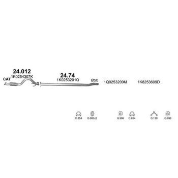 глушитель на VW SCIROCCO, 09 -