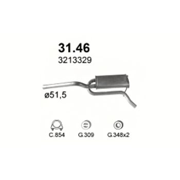 глушитель на Volvo 360 2.0, 2.0i 82-89