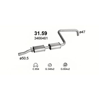 глушитель на Volvo 440 2.0i 92-97